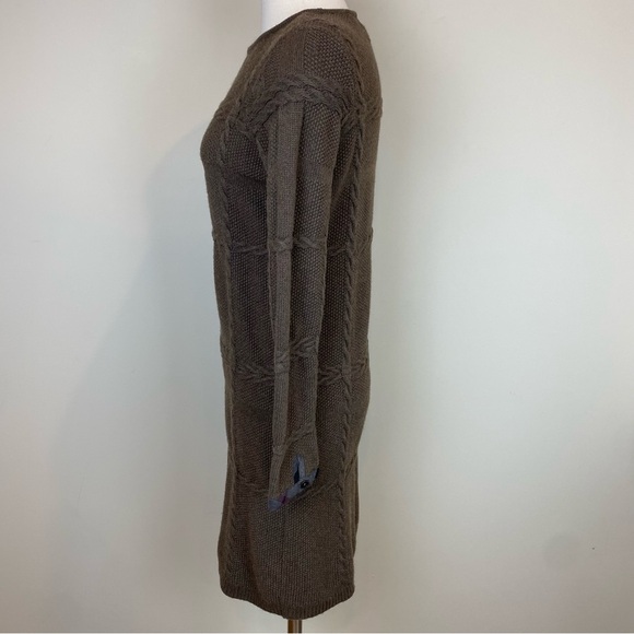 Barbour Etal Sweater Dress Winter Tartan Merino Wool/Cashmere Blend Size 6 Brown - Picture 6 of 14